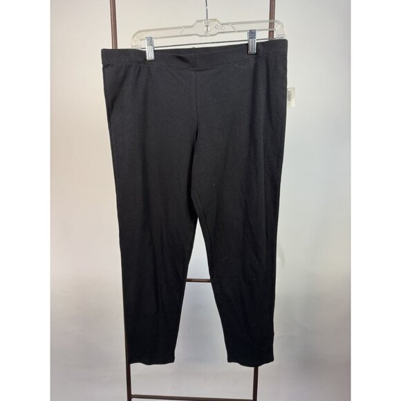 GapBody Womens Black Stretch Leggings L Cotton & Spandex Made In Guatemala - Picture 8 of 13